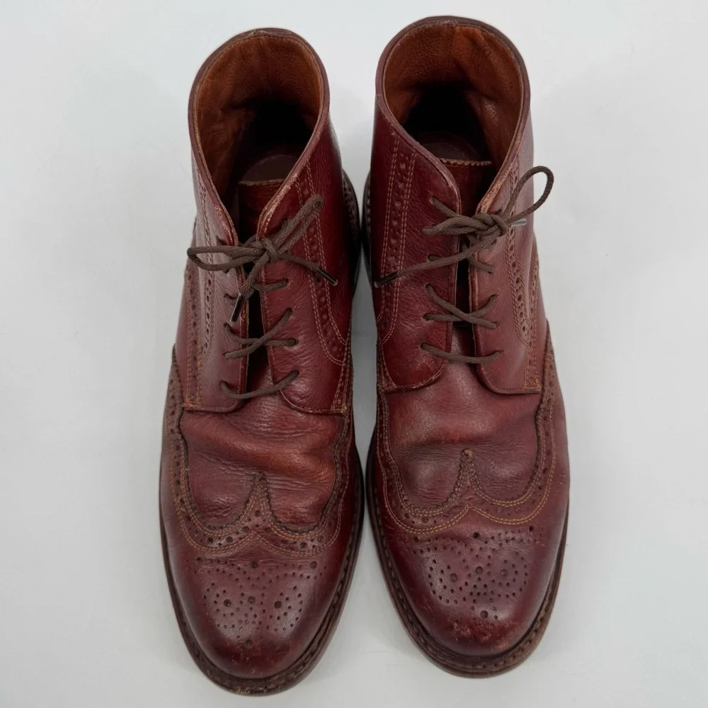 Florsheim by Duckie Brown Wingtip Leather Boots Brown Size‎ 9.5